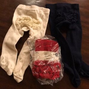 3 pairs of Baby Gap infant tights